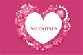 Happy Valentine's Day. Abstract Pink Floral Greeting card. International Happy Women's Day. 8 March holiday paper cut Royalty Free Stock Photo