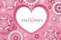 Happy Valentine's Day. Abstract Pink Floral Greeting card. International Happy Women's Day. 8 March holiday paper cut Royalty Free Stock Photo