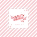Happy Valentine's day banner. Greeting lovely valentines postcard. Banner for social media with valentine's wishes.