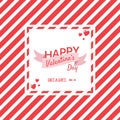 Happy Valentine's day banner. Greeting lovely valentines postcard. Banner for social media with valentine's wishes