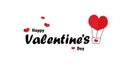 Happy Valentine s day banner. Romantic atmosphere. Celebration. Vector EPS 10. Isolated on white background Royalty Free Stock Photo