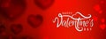 Happy Valentine`s Day banner stylish template