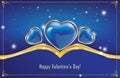 Happy Valentine's Day! blue greeting card