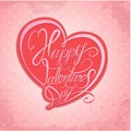 Happy Valentine`s Day. Calligraphic element