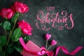 Happy Valentine`s day. Congratulatory background by St. Valentine`s Day