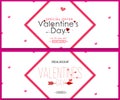 Happy Valentine's day, Creative website header or banner set of Mega Sale with 50% Discount Offer for Happy Valentine's Day Royalty Free Stock Photo