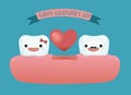 Happy valentine's day of dental Royalty Free Stock Photo