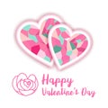 Happy Valentine`s Day with flowers Love Symbol