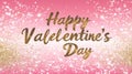 Happy Valentine\'s Day Glitter Greeting Card Royalty Free Stock Photo