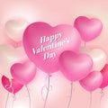 Happy Valentine`s Day Greeting Card Background Design Royalty Free Stock Photo
