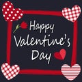 Happy Valentine`s day greeting card design Royalty Free Stock Photo