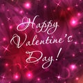 Happy Valentine`s day Greeting Card with Hearts and space for text. Vector Background