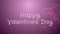 Happy Valentine`s day, a greeting card, pink hearts