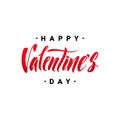 Happy Valentine`s Day Hand Lettering