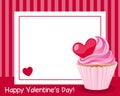 Happy Valentine`s Day Horizontal Frame Royalty Free Stock Photo