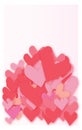 Happy valentine`s day illustration with pink heart shaped