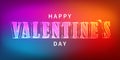 Happy valentine`s day neon sign electric vector banner