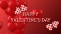 happy valentine\'s day with red blur heart