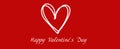 Happy Valentine`s Day. Romantic background for the decoration of the lovers` holiday. Love. A sweet heart on a red background. Royalty Free Stock Photo