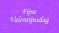 Happy Valentine's Day text in Dutch Fijne Valentijnsdag on purple background Royalty Free Stock Photo