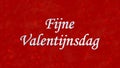 Happy Valentine's Day text in Dutch Fijne Valentijnsdag on red background Royalty Free Stock Photo