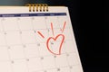 Happy ValentineÃ¢â¬â¢s Day text on 14 February calendar