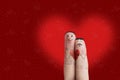 Happy Valentine's Day theme series. Painted fingers featuring a gay couple