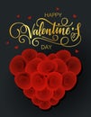 Happy Valentine`s day vector card.