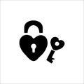 Happy Valentine`s Day vector icon on white background Royalty Free Stock Photo