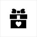 Happy Valentine`s Day vector icon on white background Royalty Free Stock Photo