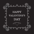 Happy Valentine`s Day. Vintage, retro style. Postcard for invita