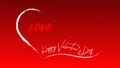 Happy Valentine`s Day - words in a open heart full of love