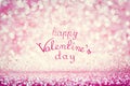 HAPPY VALENTINE`S DAY writing on pink background Royalty Free Stock Photo