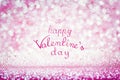 HAPPY VALENTINE`S DAY writing on pink background Royalty Free Stock Photo