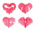 Happy Valentine`s postcard Rorschach test style. Detailed