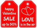 Happy valentine sale up to 50 love is in the air tag set