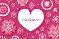 Happy Valentine's Day. Abstract Pink Floral Greeting card. International Happy Women's Day. 8 March holiday paper cut Royalty Free Stock Photo