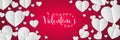 Happy Valentines banner social media header template