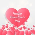 Happy valentines day with Abstract bokeh light background