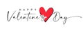 Happy Valentines day background with heart pattern and lettering