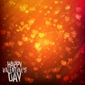 Happy Valentines day background with shining Royalty Free Stock Photo