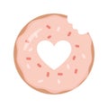 Happy valentines day bite sweet donut love