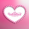 Happy Valentines Day. Calligraphic text Royalty Free Stock Photo