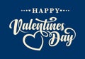 Happy Valentines Day. Calligraphic text Royalty Free Stock Photo