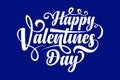 Happy Valentines Day. Calligraphic text Royalty Free Stock Photo