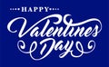 Happy Valentines Day. Calligraphic text Royalty Free Stock Photo