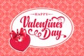 Happy Valentines Day. Calligraphic text Royalty Free Stock Photo