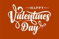 Happy Valentines Day. Calligraphic text Royalty Free Stock Photo