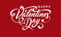 Happy Valentines Day. Calligraphic text Royalty Free Stock Photo