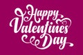 Happy Valentines Day. Calligraphic text Royalty Free Stock Photo